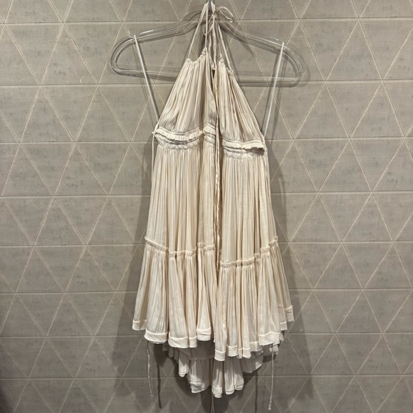 FREE PEOPLE 100-degree Halter Dress In Tahiti Breez Cream Ivory Size XS - Picture 6 of 12